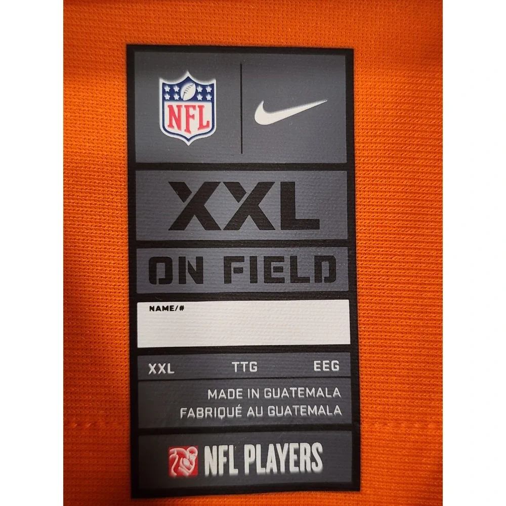 NEW! Russell Wilson #3 Denver Broncos On-Field Game NFL NIKE Jersey Orange XXL